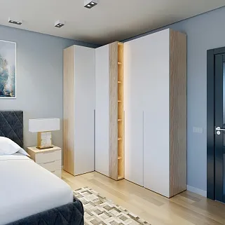 Шкаф переходный, фасады в эмали LE-232 L/R