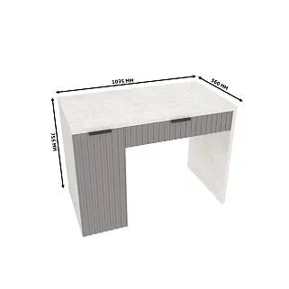 Cтол письменный с тумбой с фрезерованными фасадами LE717 L/R