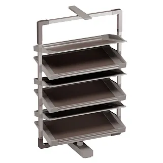 ALFA Поворотно-выдвижная обувница, 6 полок, FRM5814.06F.01