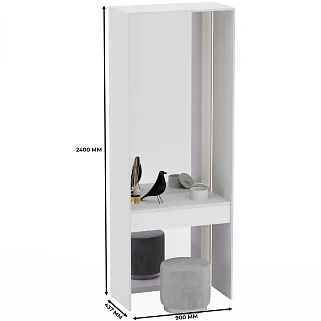 Ниша с ящиком, зеркалом и подсветкой для спальни R270.45