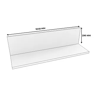 Полка навесная с задней стенкой E103