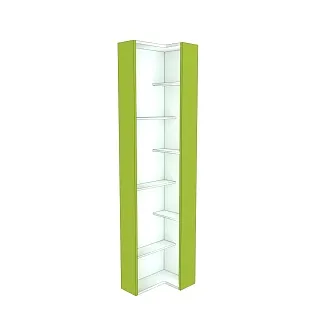 Стеллаж завершающий угловой разносторонний  с подсветкой L230.60 L/R