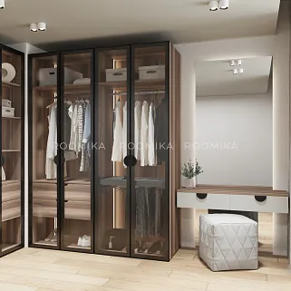 Шкаф для спальни со штангой и брючницей с подсветкой R210.60-5