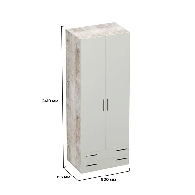 Шкаф двустворчатый с ящиками L211.60