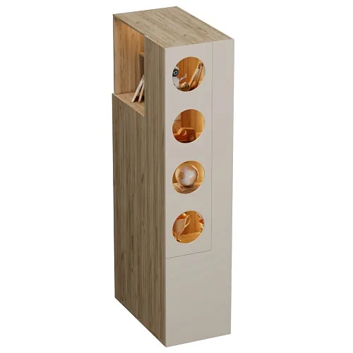 Шкаф с фальшь панелью для 2х ярусных кроватей с подсветкой LG266 L/R