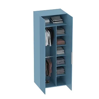 Шкаф 2 дверный, фрезерованные фасады в эмали LE-210.60-4