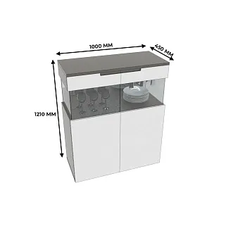 Винный шкаф с подсветкой, фасады в эмали LE200