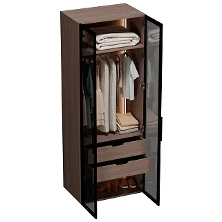 Шкаф для спальни с двумя ящиками и штангой с подсветкой R210.60-2