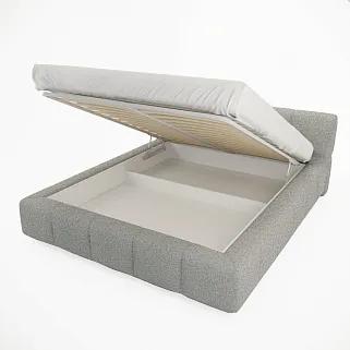 Кровать двуспальная мягкая QUADRO-soft-m  с подъемным механизмом, 180x200