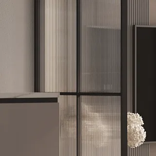 Составная перегородка для зонирования пространства, стекло Эстриадо GRACE 11