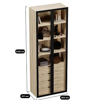 Шкаф с встроенными ящиками с подсветкой R215.2