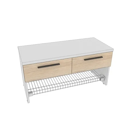 Тумба с 2 ящ. и полкой для обуви L462