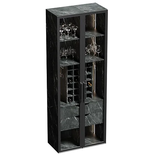 Шкаф-бар со встроенными ящиками с подсветкой R217