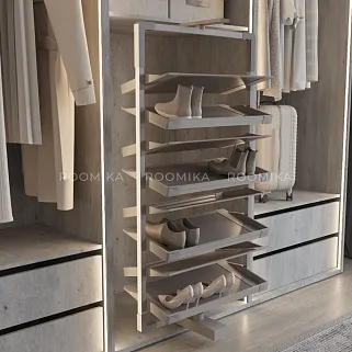 ALFA Поворотно-выдвижная обувница, 8 полок, FRM5814.08.01