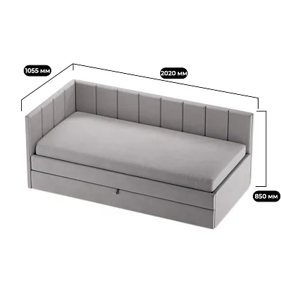 Кровать со вторым выдвижным спальным местом LINE М2