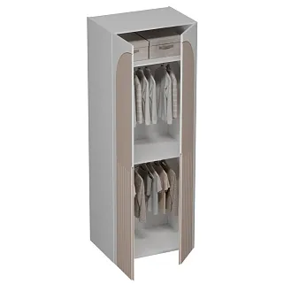 Шкаф 2 дверный, фрезерованные фасады в эмали LE-210.60-1