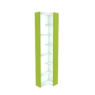 Стеллаж завершающий угловой разносторонний  с подсветкой L230.60 L/R