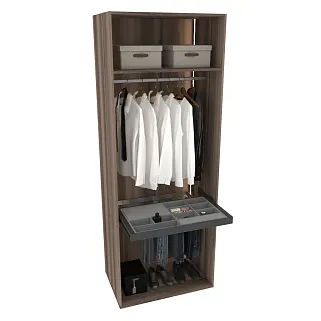 Шкаф для спальни со штангой и брючницей с подсветкой R210.60-5