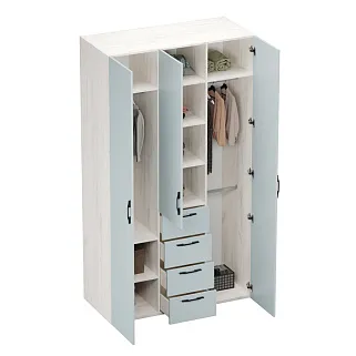 Шкаф трехдверный с ящиками глубокий L203.60