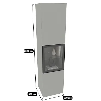 Шкаф со стеклянным фасадом R224