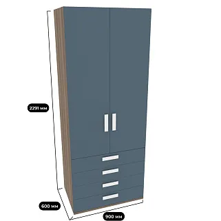 Шкаф двухдверный ,4 ящика E204