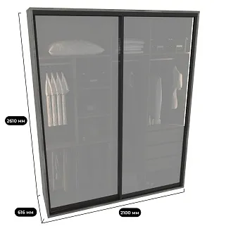 Шкаф-купе ХG216.60-4, профиль INTEGRO, стекло Сатинато белое, с подсветкой