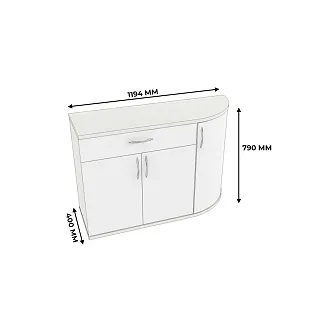 Тумба 3-х дверная с ящиком P874 L/R