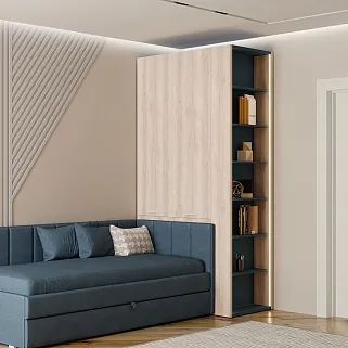 Шкаф двухдверный с фальш стенкой L212