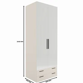 Шкаф двустворчатый с ящиками и с зеркалом L211.60Z