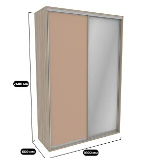 Шкаф-купе U161 тип 2 МДФ/зеркало