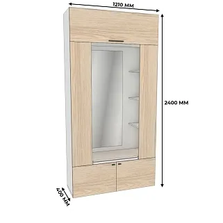 Секция с зеркалом и полками с подсветкой L408