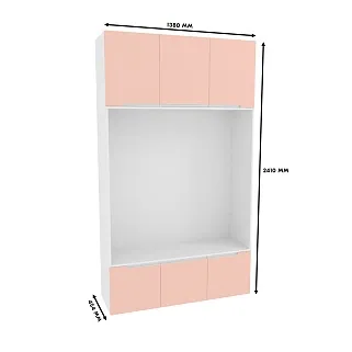 Шкаф с нишей и сидушкой, фасады в эмали LE412.44