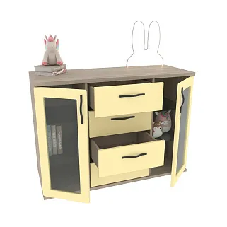 Комод со стеклянными полками P707.1