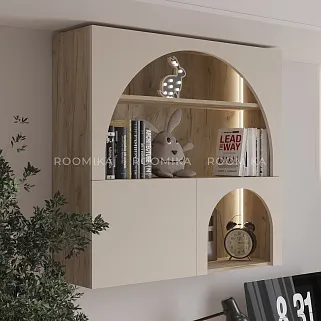 Антресоль навесная с подсветкой, фасады в эмали LE336.1-30