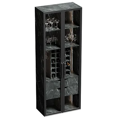 Шкаф-бар со встроенными ящиками с подсветкой R217