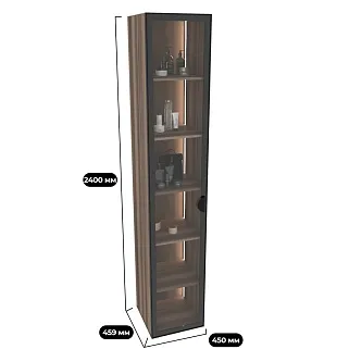 Шкаф со стеклянными фасадом с подсветкой R220.2
