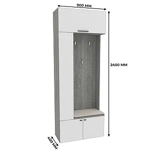 Секция с вешалкой и полками с подсветкой LG409 L/R