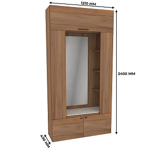 Секция с зеркалом и полками L-408