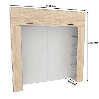 Ниша для кровати с секциями L-407.44