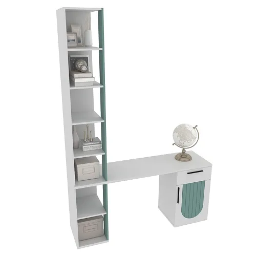 Стол-стеллаж, фрезерованные фасады в эмали LE403.44 L/R