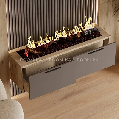 Тумба ТВ напольная с электрокамином LG548.351