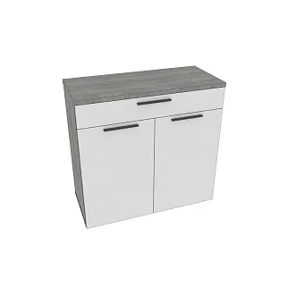 Тумба широкая 2 дверная с ящиком LG-876