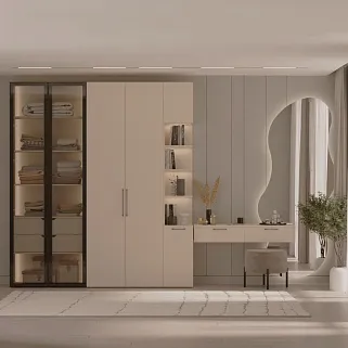 Шкаф с встроенными ящиками с подсветкой R214.2