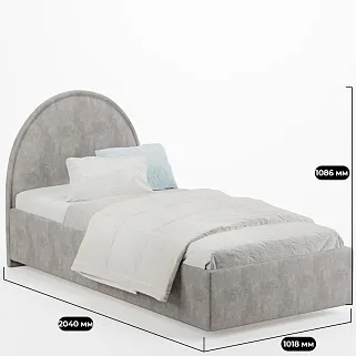 Кровать односпальная мягкая BUBBLE с подъемным механизмом, 90x190