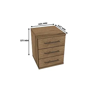 Тумба прикроватная 3 ящика C-723