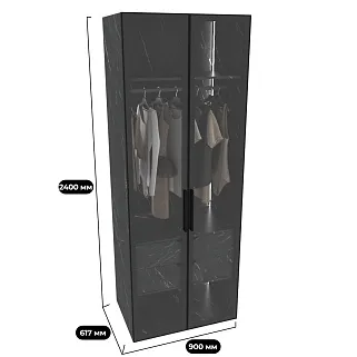 Шкаф для спальни с двумя ящиками и штангой с подсветкой R210.60-2