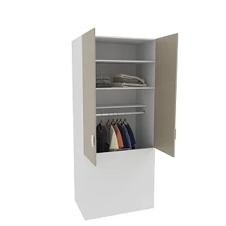 Шкаф двухдверный с фальш стенкой LG212