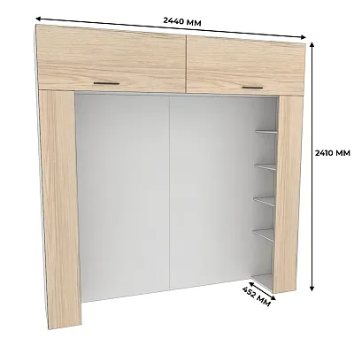 Ниша для кровати с секциями L407.44