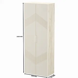 Шкаф 2 дверный, фрезерованные фасады в эмали LE-210.44-1