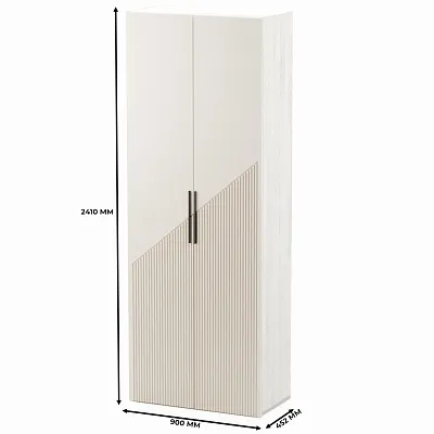 Шкаф 2 дверный, фрезерованные фасады в эмали LE210.44-1